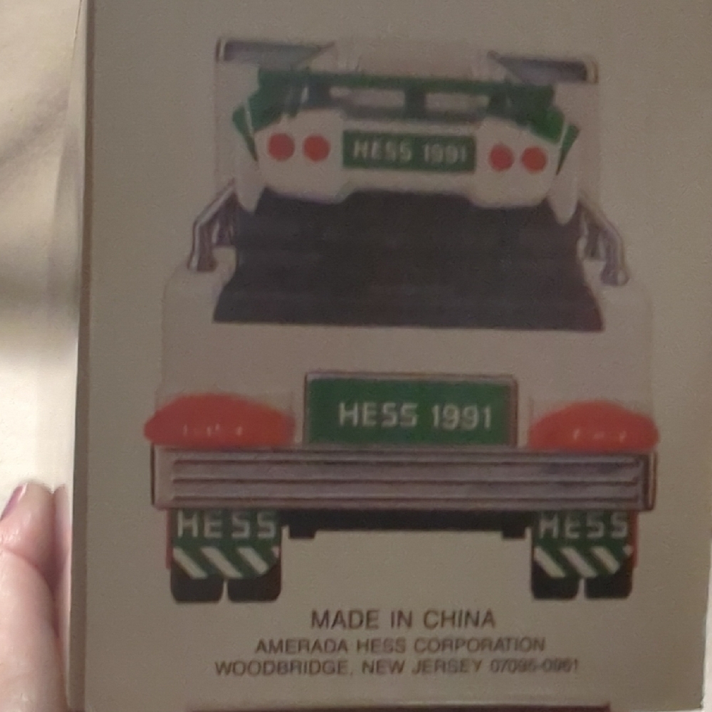 Hess  1991 Toy Truck and Racer  Set - Green and White - Picture 4 of 7
